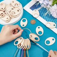 Organisateur de fils à broder géométrique en bois, 50 pièces, fabriqué en Chine, sans denture, pour bobines de couture DIY à motifs