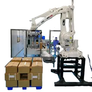 Economical Custom Design 6 Axis Rotary Mobile Robot Bag Carton Case Barrel Palletizer