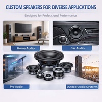 Set Speaker YINBART 8-Inci High Bass Aluminium/Logam/Karet, Kit Woofer Tweeter, Pengontrol Nada Bass Treble, Pasokan Pabrik OEM ODM
