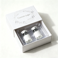 Boîte d'emballage personnalisée pour tiroir, style coulissant, en carton pliable, pour ampoules de peptides, boîtes de 3 ml pour 2 flacons, boîte en papier cosmétique