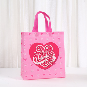 Nouvel emballage cadeau pour la Saint-Valentin, sac à main biodégradable non tissé avec logo imprimé à l'écran - Product Image 4