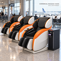 Fauteuil de massage commercial OEM avec rail SL, paiement par code QR, boîte à monnaie, zéro gravité pour aéroport, centre commercial, vente en gros