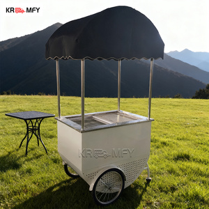 Carrito Móvil Resistente a la Oxidación, Remolcable, Metálico, para Venta de Helados y Comida Rápida al Aire Libre - Product Image 3