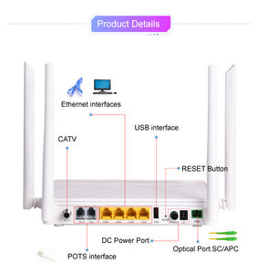 24G 1 voce Wifi Epon 5Ghz Ac 1200 4Ge 1Tel Band Catv 2 Pots voce 5.8Ghz Dual Band Onus Con Tel <span class=keywords><strong>Multi</strong></span> <span class=keywords><strong>Port</strong></span> <span class=keywords><strong>ONU</strong></span> CATV - Product Image 4