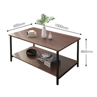 Table d'appoint moderne convertible en métal noir à prix abordable pour les cafés et salons de thé