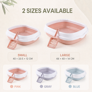 Caja de arena para gatos de gran espacio, venta directa de fábrica, caja de limpieza duradera para gatos, inodoro portátil de plástico para gatos - Product Image 3