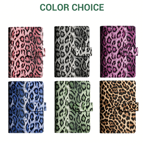 Agenda in Pelle A6 con Stampa Leopardata, Planner per il Budget a 6 Anelli, Diario per il Monitoraggio del Contante, Quaderno ad Anelli - Product Image 6