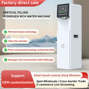 Elektrikli Dik Tip Hidrojen Su Üreticisi Alkali İyonizer RO Ters Ozmoz Seviye 7 Filtrasyonlu Sıcak/Soğuk Su Ev Tipi Stand - Product Image 5