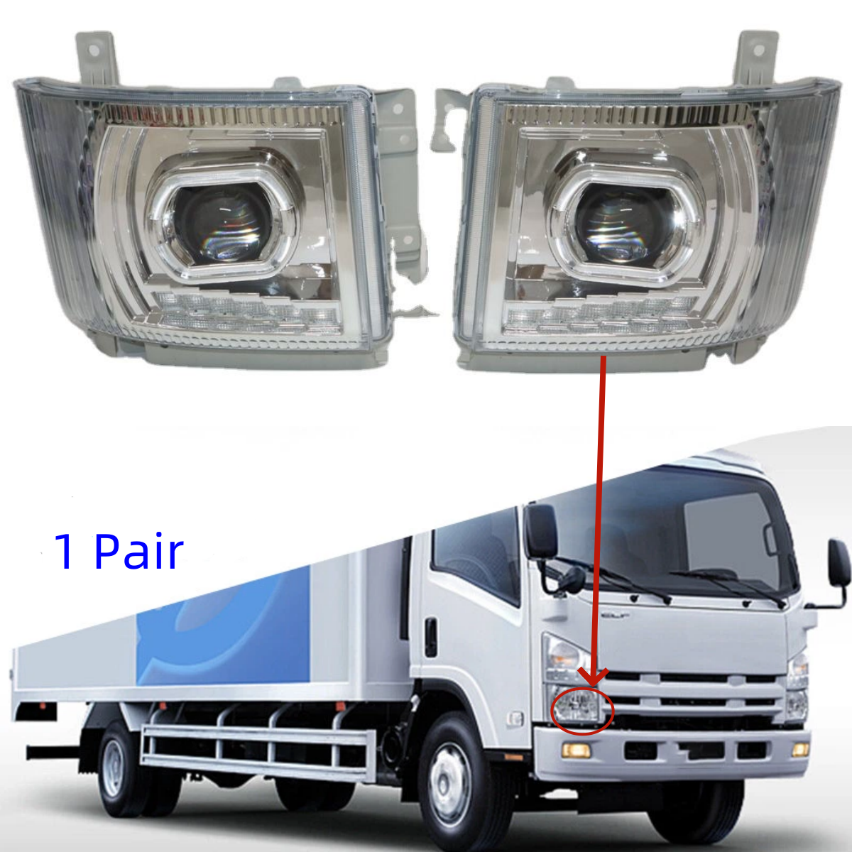 8-97557923 8-97557924 8975579231 8975579241 RH or LH 12V LED Front