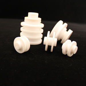 ด้าย <span class=keywords><strong>PTFE</strong></span> แบบพิเศษชิ้นส่วนพลาสติกสำหรับการแปรรูปปั๊มเยื่อหุ้ม <span class=keywords><strong>PTFE</strong></span> บริสุทธิ์100% วัตถุดิบตามสั่ง - Product Image 3