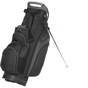 Sac de golf hybride noir en nylon unisexe avec organisateur à 14 compartiments, certifié BSCI - Product Image 1