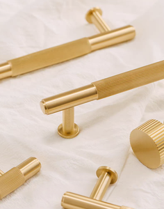 Kitchen Cabinet Handles Luxury Gold Soild Brass Cabinet <strong>Knobs</strong> and Handles Vertical Stripes Design Drawer Wardrobe <strong>Door</strong> Handles - Product Image 5