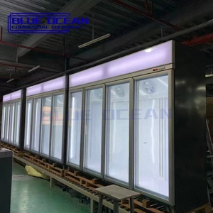 BLUE OCEAN Display <strong>Cooler</strong> 2400L Light Grey <strong>Painted</strong> Steel Cold Drink Refrigeration Equipment for Hotel/Kitchen Use - Product Image 2