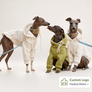 Sweat à capuche sportif en coton couleur unie pour <span class=keywords><strong>chien</strong></span>, automne-hiver, pour lévrier italien, whippet, <span class=keywords><strong>saluki</strong></span>, bedlington terrier -1 - Product Image 1