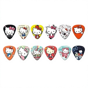 Plectres de <span class=keywords><strong>guitare</strong></span> et de basse style <span class=keywords><strong>Hello</strong></span> <span class=keywords><strong>Kitty</strong></span>, pack mixte de 12 pièces, élégants et colorés - Product Image 1