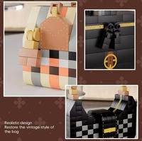 Bloques de Construcción de Plástico ABS Hechos a Mano para Niños, Mini Bloques de Moda, Juego de Caja de Regalo, Pieza Decorativa, Juguete Educativo