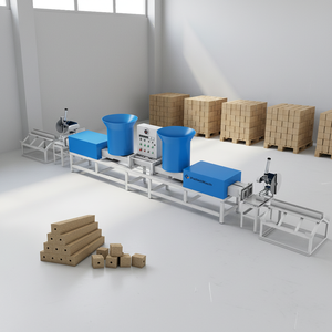 Presse à chaud Extrudeuse de blocs de palettes en bois à double tête Machine automatique à pieds de blocs de palettes - Product Image 1