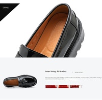 Mocassins élégants à plateforme en cuir verni pour hommes grandes tailles, vente en gros du fabricant