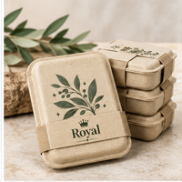 Boîte d'emballage personnalisée en pâte à papier avec manchon logo, boîte cadeau biodégradable en pâte moulée pour savon, bijoux, cosmétiques, DIY, écologique