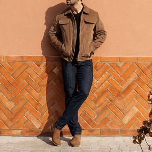 2025 Otoño Invierno Vintage chaqueta de pana para hombres Europeo Americano High Street Cross-Border Trendy Stand-Down Collar Front 6XL - Product Image 2