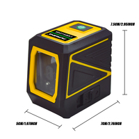 Alat Laser Level Self Leveling Garis Silang Hijau 2 Garis untuk Menggantung Gambar, Ubin, Renovasi Rumah, Proyek Dalam Ruangan