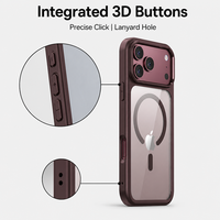 Coque de téléphone magnétique transparente en PC avec cadre TPU coloré N52 antichoc pour iPhone 18 17 Pro Max – Vente en gros OEM
