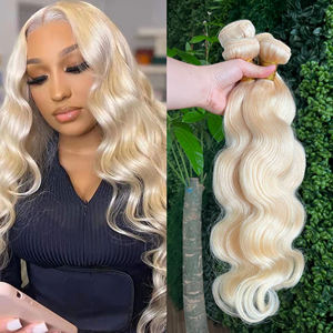 Bellishe Body Wave <span class=keywords><strong>613</strong></span> Blonde Vente en Gros Extension de Cheveux Humains Indien Double Dessiné Vison Malaisien Paquets de Cheveux Humains Bruts - Product Image 2
