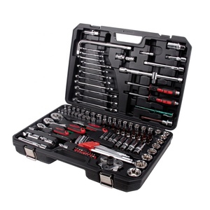 KAFUWELL SS13125A 125PCS Combination Spanner Tool Set Ratchet Wrench Socket Tool Kit Vehicle Tools Auto Repair