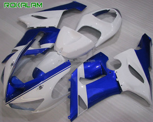 Kit de carenado para motocicleta <span class=keywords><strong>Kawasaki</strong></span>, Kit de carenado azul y blanco para motocicleta <span class=keywords><strong>Kawasaki</strong></span> <span class=keywords><strong>2005</strong></span> 2006, ZX 6R ZX-6R <span class=keywords><strong>ZX6R</strong></span> <span class=keywords><strong>636</strong></span> 05 06 - Product Image 1