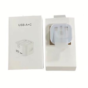 20W USB C PD Power <b>Adapter</b> Charger <b>UK</b> <b>Plug</b> A+C Wall Charger 35W Dual Type C Phone Charger Block - Product Image 5