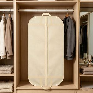 Custom Logo Garment Bag Non Woven Suit Cover Dust Proof Clothing Protector for Coat Down <b>Jacket</b> Storage Hanging with Zipper - Product Image 4