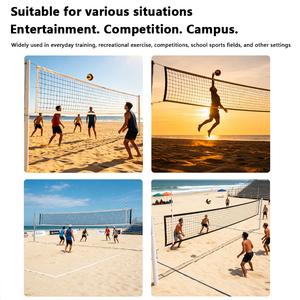 <span class=keywords><strong>Filet</strong></span> <span class=keywords><strong>de</strong></span> <span class=keywords><strong>volley</strong></span>-ball <span class=keywords><strong>de</strong></span> plage <span class=keywords><strong>de</strong></span> qualité professionnelle, conception aux dimensions officielles pour les compétitions sportives <span class=keywords><strong>de</strong></span> plage - Product Image 4