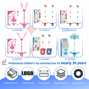 Juguete Musical Chengji con Luces, Micrófono Doble para Niños con Soporte, <span class=keywords><strong>Karaoke</strong></span>, <span class=keywords><strong>Canciones</strong></span>, Instrumento Musical - Product Image 4