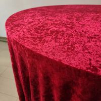 120 ''nappes de banquet nappe ronde en velours écrasé rouge résistant aux plis pour la table à manger fête de mariage