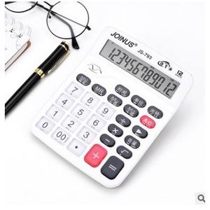 จูโนส เจเอส-793 เครื่องคิดเลขตั้งโต๊ะ 12 หลัก ฟังก์ชั่นเสียง สีขาว วัสดุ ABS สำหรับนักเรียนและสำนักงาน - Product Image 1