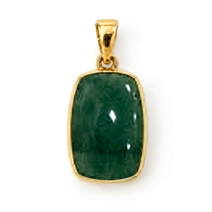 Pendentif en argent sterling 925 plaqué or avec pavé de pierres précieuses, cadeau de bijoux, classique, aventurine verte, pierres naturelles de guérison - Product Image 1