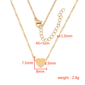Collana Impermeabile in Acciaio Inossidabile con Ciondolo Cuore, Luna e Stella Placcato Oro 18k, Gioielli Raffinati per Donna e Ragazza, Regalo all'Ingrosso - Product Image 5