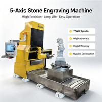 Machine à Graver CNC à 5 Axes pour Sculpture d'Art en Granit et Marbre, Machine à Graver 3D Automatique pour Machines à Pierre
