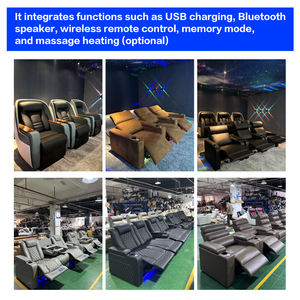 <span class=keywords><strong>Fauteuil</strong></span> inclinable de luxe moderne avec porte-gobelets <span class=keywords><strong>pour</strong></span> la maison, le sous-sol, le salon, la villa ou le centre commercial - Product Image 2