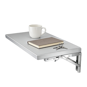 رف معدني قابل للطي من الفولاذ المقاوم للصدأ للخدمة الشاقة للمطبخ التجاري مثبت بالحائط للاستخدام في شاحنات الطعام - Product Image 2