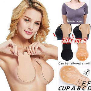 Sujetadores push-up <span class=keywords><strong>de</strong></span> <span class=keywords><strong>silicona</strong></span> autoadhesivos para mujer, sujetador Invisible sin tirantes, cinta adhesiva reutilizable para levantar el pecho, cubierta <span class=keywords><strong>de</strong></span> pezón <span class=keywords><strong>de</strong></span> conejo, almohadillas para sujetador - Product Image 2
