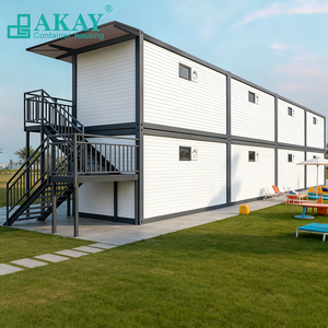 Maison conteneur préfabriquée modulaire mobile de 20 pieds et 40 pieds avec structure en acier, panneaux sandwich, pour dortoir de chantier <span class=keywords><strong>scolaire</strong></span> - Product Image 1