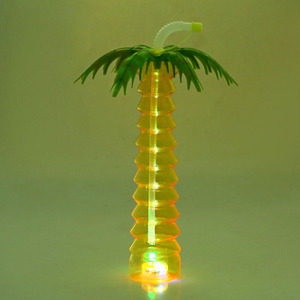 <span class=keywords><strong>Botella</strong></span> de plástico PET para bebidas, árbol de coco con lámpara, <span class=keywords><strong>botella</strong></span> de jugo, taza de árbol de coco luminosa desechable, taza de coco de 500ML - Product Image 5