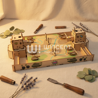 Puzzle en bois 3D Wincent, champ de bataille militaire, char, soldat, lanceur de canons, kit de modèle DIY, jeu de stratégie, cadeau pour enfants