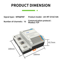 Precio al por mayor 16 Entrada y salida digital Módulo IO remoto Controlador de programación Modbus TCP Plc