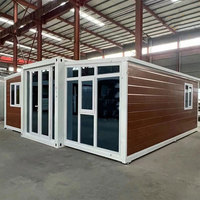 Maison conteneur extensible 20/40 pieds, cabine préfabriquée, 2-3 chambres, usage résidentiel, bureau étanche, bâtiment durable, appartement à panneaux sandwich EPS