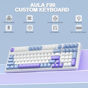 AULA <span class=keywords><strong>F99</strong></span> Anpassbare Volltastatur mit Gasket-Struktur, 8000 mAh, Tri-Modus Mechanische Tastatur, RGB-Hintergrundbeleuchtung, Gaming-Tastatur - Product Image 3