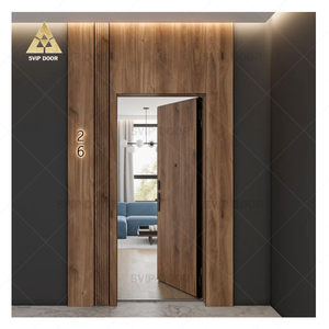 מודרני מינימליסטי הדלת פנים דלת לחדר שינה mdf plush vener צבע סיים מלמין לוח דלת מלמין לוח - Product Image 4