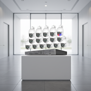 Kit CCTV PoE 16 canaux avec audio bidirectionnel, suivi automatique, caméras 4K, vision nocturne couleur, zoom optique 8x, réseau IP HD, carte SD Cloud - Product Image 3