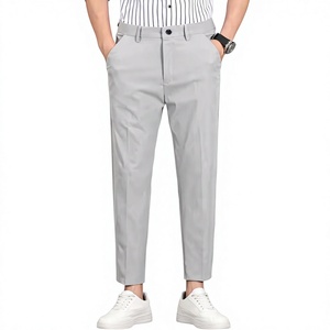 Pantalon Chino Kaki Homme Personnalisé OEM ODM Tissu Peigné Classique Décontracté Mélange Polyester/Coton Coupe-Vent Doux - Product Image 3